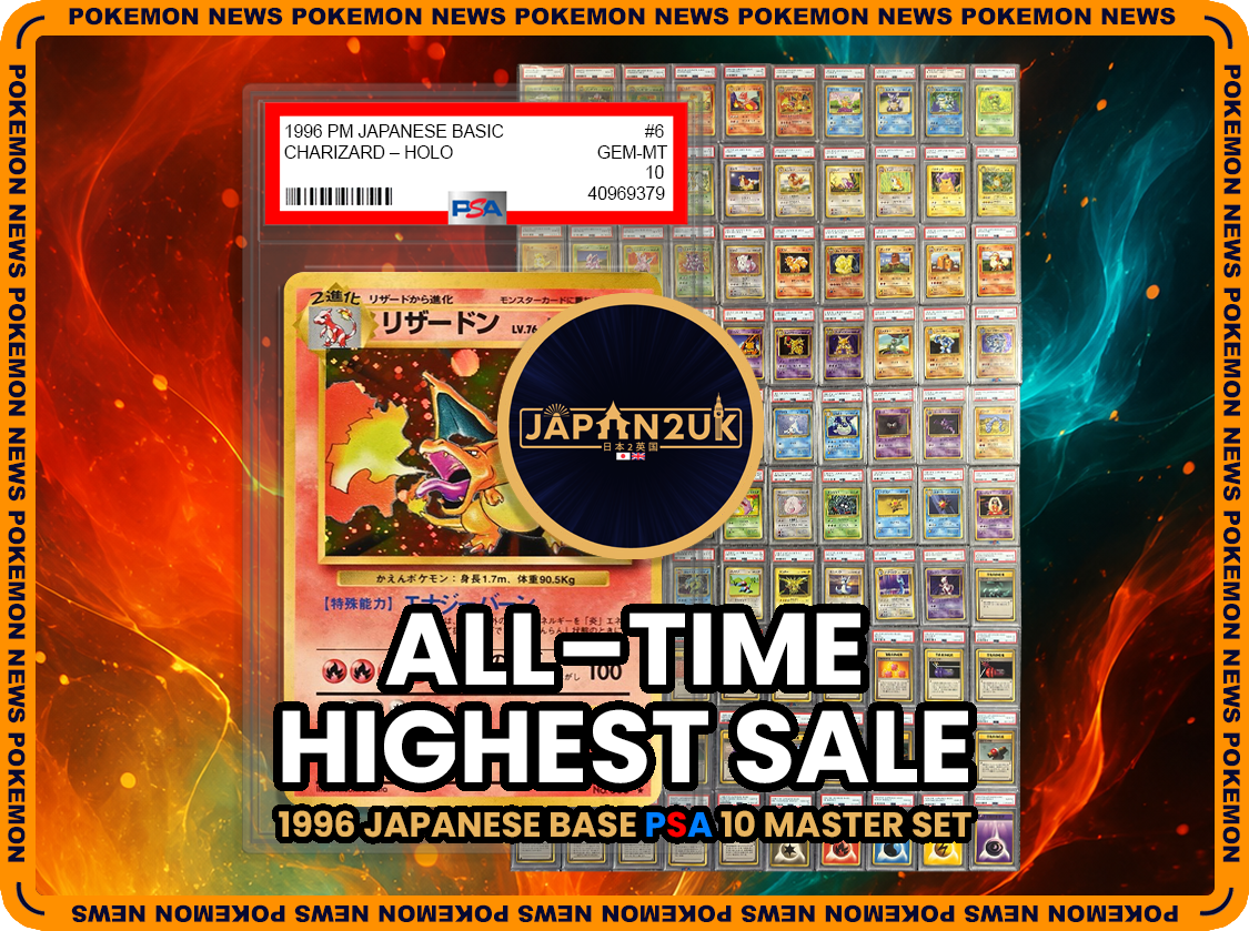 All-Time Highest Sale for PSA 10 Japanese Pokemon Master Base Set!