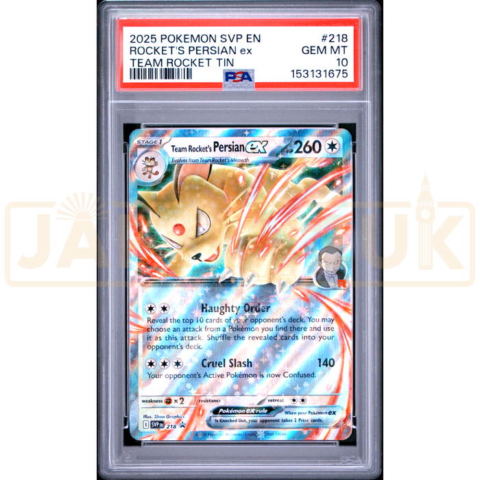 Pokemon Team Rocket's Persian ex Holo Promo SVP EN 218 English Graded Card PSA 10 #153131675