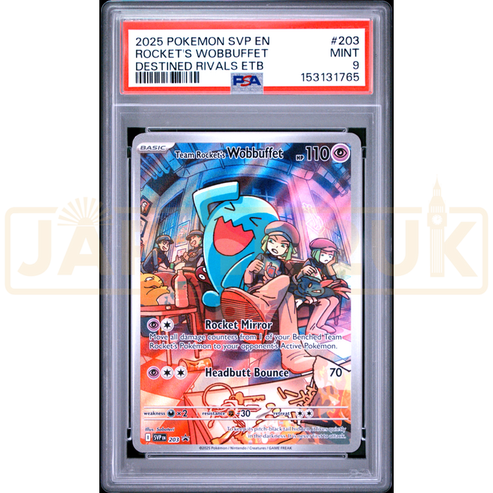 Pokemon Team Rocket's Wobbuffet Promo SVP EN 203 English Graded Card PSA 9 #153131765