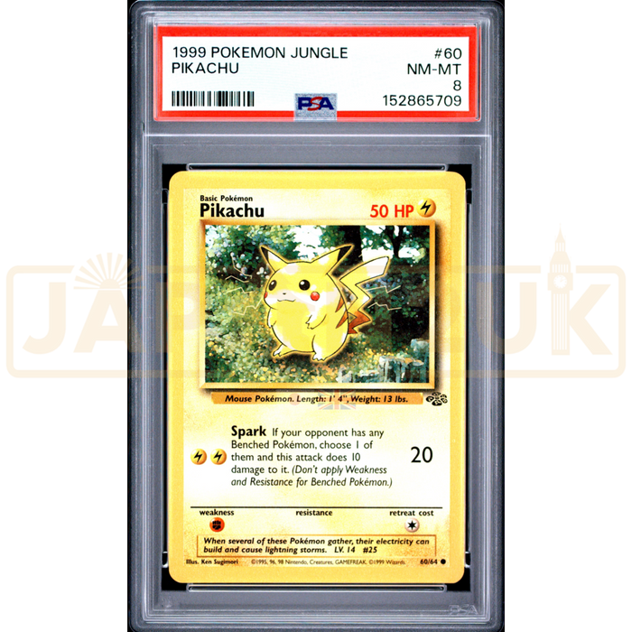 Pokemon Pikachu Jungle 60/64 English Graded Card PSA 8 #152865709