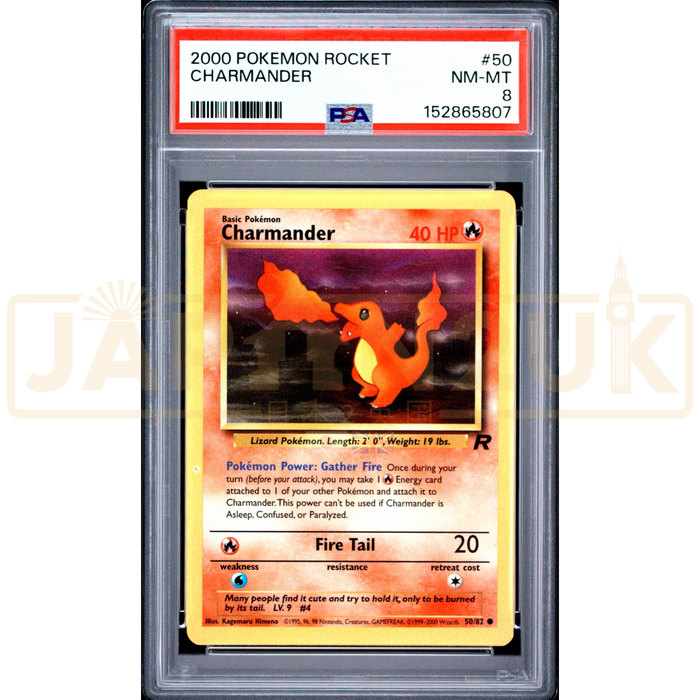 Pokemon Charmander Team Rocket 50/82 English Graded Card PSA 8 #152865807