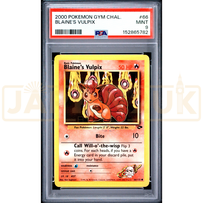 Pokemon Blaine's Vulpix Gym Challenge 66/132 English Graded Card PSA 9 #152865782