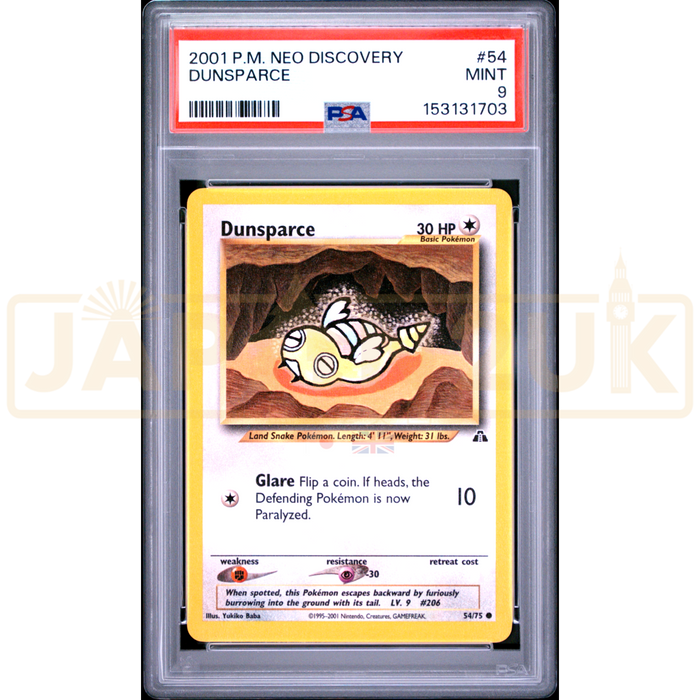 Pokemon Dunsparce Neo Discovery 54/75 English Graded Card PSA 9 #153131703