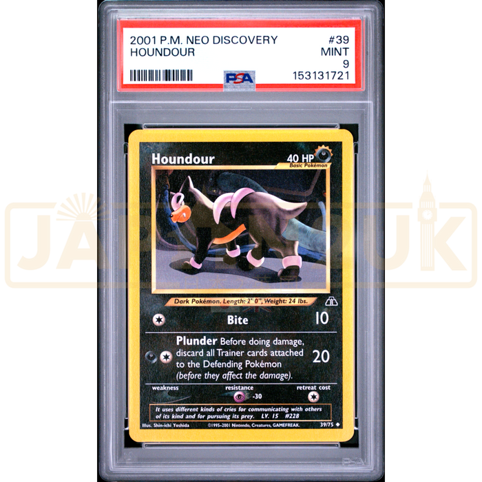 Pokemon Houndour Neo Discovery 39/75 English Graded Card PSA 9 #153131721