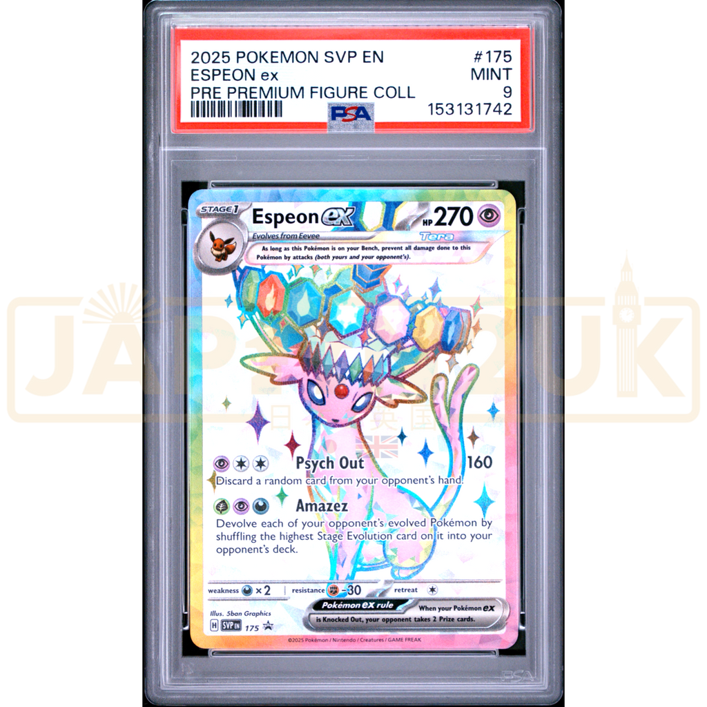 Pokemon Espeon ex Holo Promo SVP EN 175 English Graded Card PSA 9