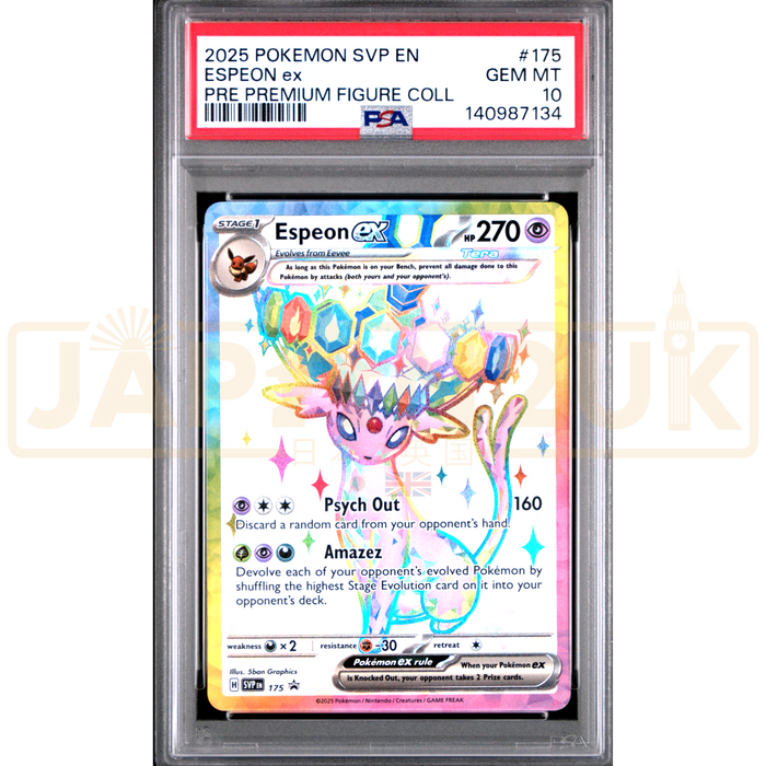 Pokemon Espeon ex Holo Promo SVP EN 175 English Graded Card PSA 10 #140987134
