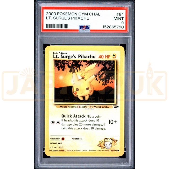 Pokemon Lt. Surge's Pikachu Gym Challenge 84/132 English Graded Card PSA 9 #152865790