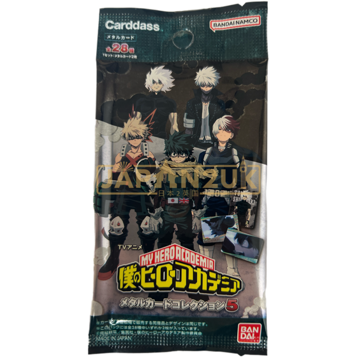 Carddass My Hero Academia Metal Card Collection 5 Japanese Booster Pack