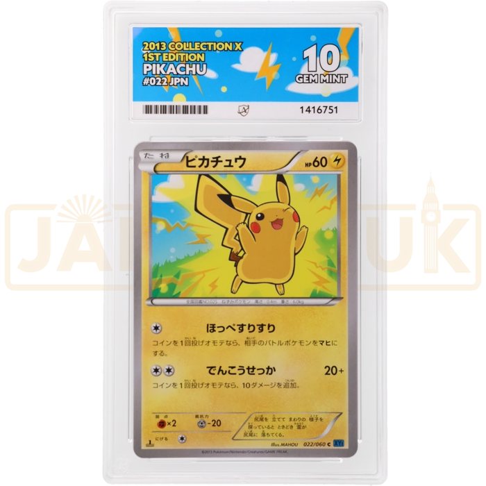Pokemon Pikachu Non Holo Collection X XY1 022/060 Japanese Graded Card ACE 10 #1416751