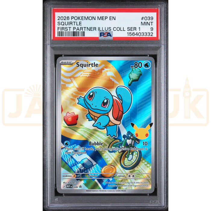 Pokemon Squirtle Promo MEP EN 039 English Graded Card PSA 9 #156403332