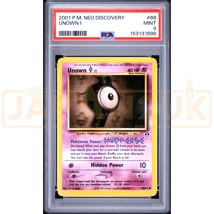 Pokemon Unown [I] Neo Discovery 68/75 English Graded Card PSA 9 #153131686