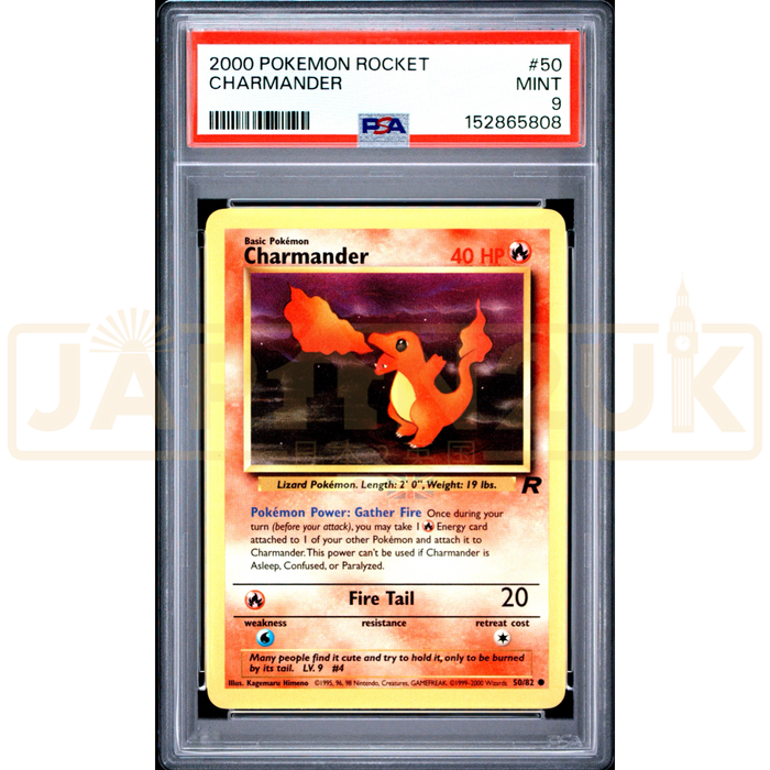 Pokemon Charmander Team Rocket 50/82 English Graded Card PSA 9 #152865808