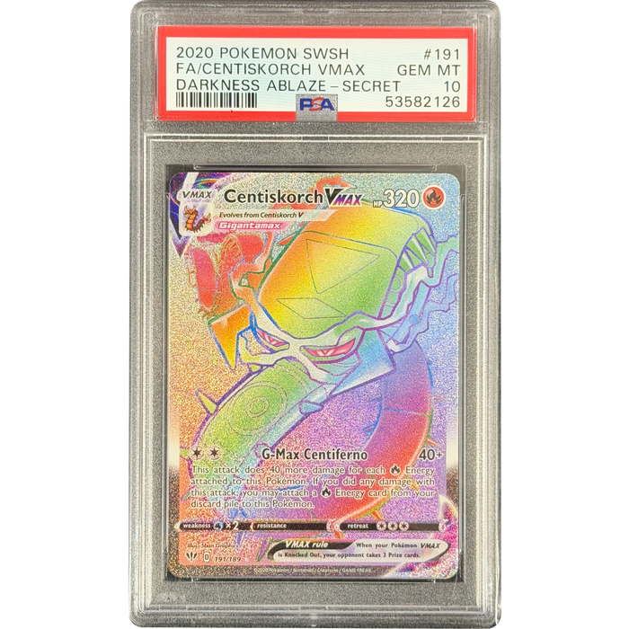 Pokemon Centiskorch VMAX Darkness Ablaze 191/189 English Graded Card PSA 10 #53582126
