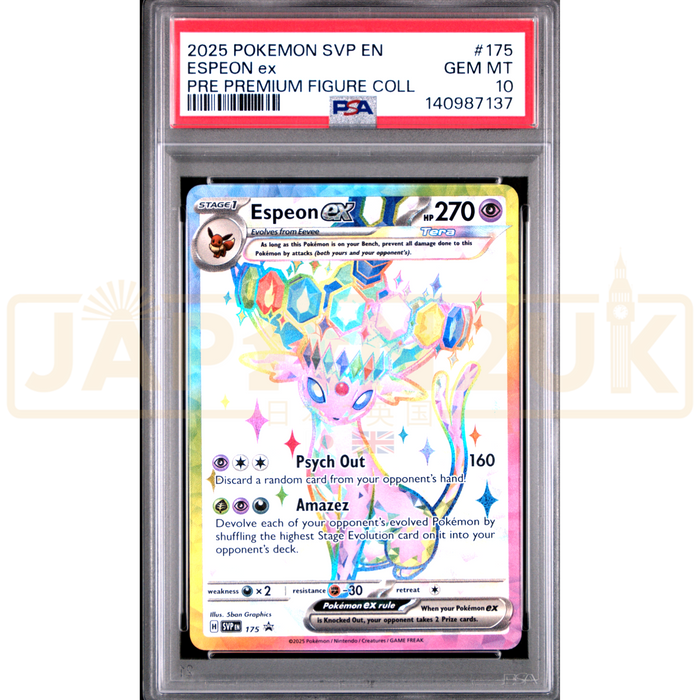 Pokemon Espeon ex Holo Promo SVP EN 175 English Graded Card PSA 10 #140987137