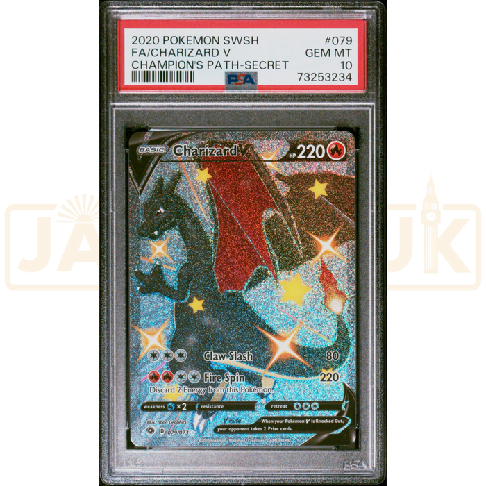 Pokemon Charizard V Holo Champions Path 079/073 English Graded Card PSA 10 #73253234