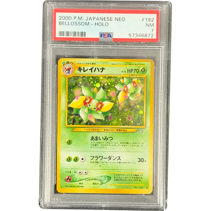 Pokemon Bellossom Holo Neo 182 Japanese Graded Card PSA 7 #57346872