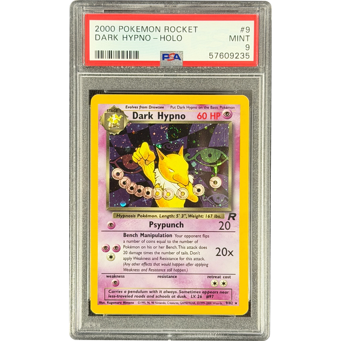 Pokemon Dark Hypno Holo Team Rocket 9/82 English Graded Card PSA 9 #57609235