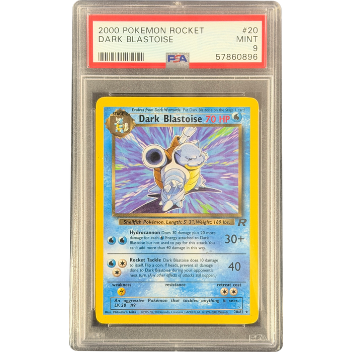 Pokemon Dark Blastoise Non Holo Team Rocket 20/82 English Graded Card PSA 9 #57860896