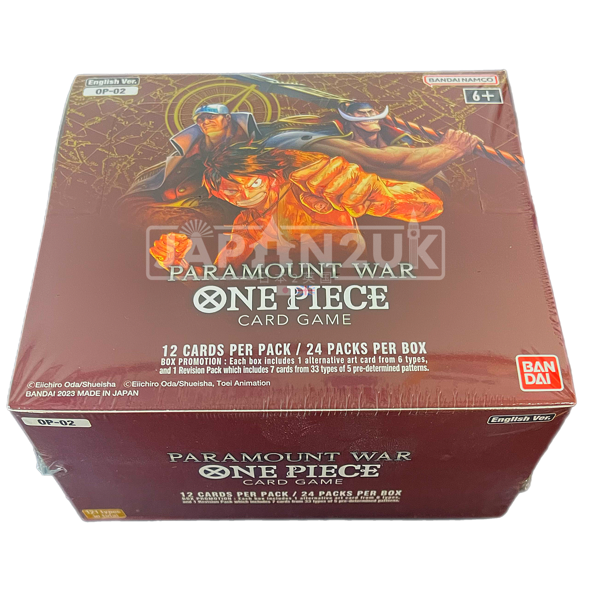 One Piece TCG: Paramount War Booster Box OP-02 - 24 Packs Sealed One Piece Cards One Piece TCG: Paramount War Booster Box OP-02 - 24 Packs Sealed One Piece Cards