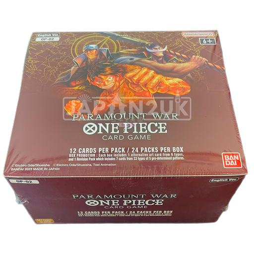 One Piece TCG: Paramount War Booster Box OP-02 - 24 Packs Sealed One Piece Cards One Piece TCG: Paramount War Booster Box OP-02 - 24 Packs Sealed One Piece Cards