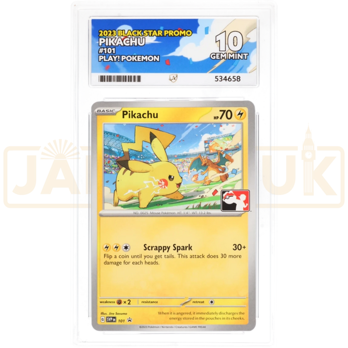 Pokemon Pikachu Non Holo Play! Pokemon Promo SVP EN 101 English Graded Card ACE 10 #534658