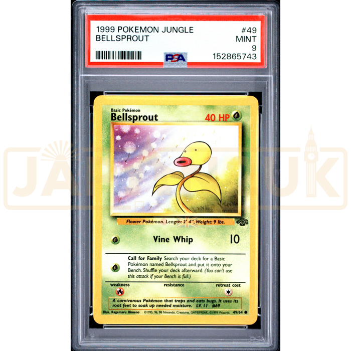 Pokemon Bellsprout Jungle 49/64 English Graded Card PSA 9 #152865743