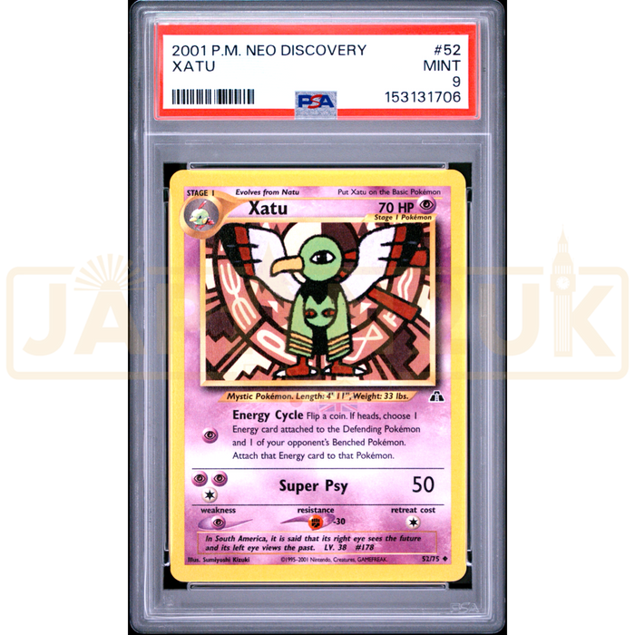Pokemon Xatu Neo Discovery 52/75 English Graded Card PSA 9 #153131706