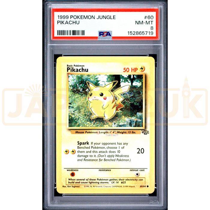 Pokemon Pikachu Jungle 60/64 English Graded Card PSA 8 #152865719