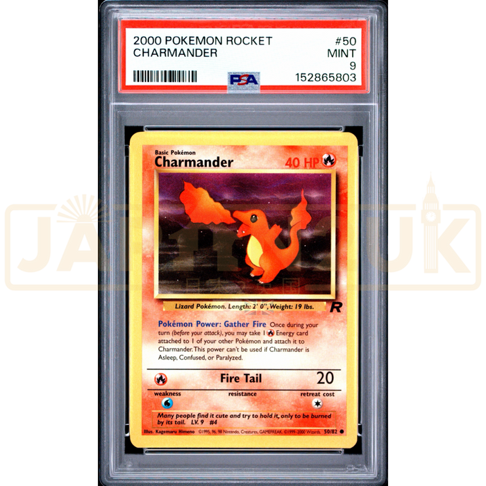 Pokemon Charmander Team Rocket 50/82 English Graded Card PSA 9 #152865803
