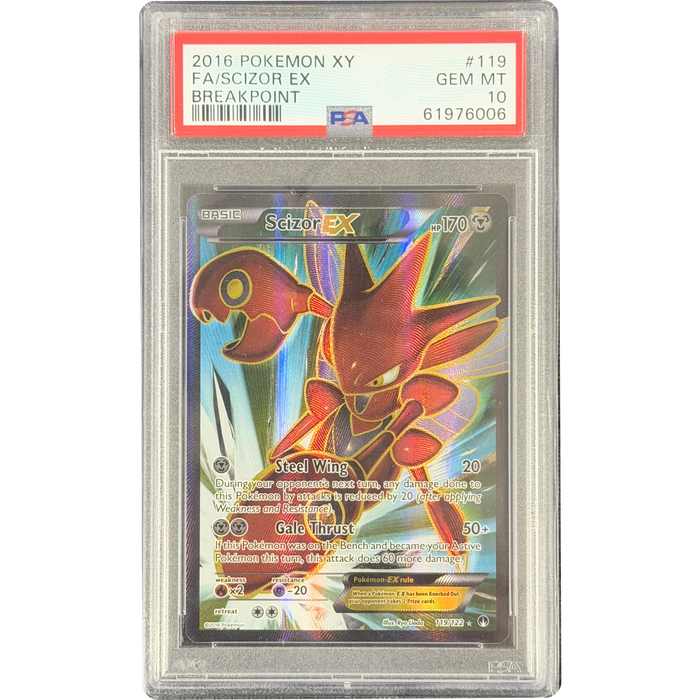 Pokemon Scizor EX Full Art Breakpoint 119/122 English Graded Card PSA 10 #61976006