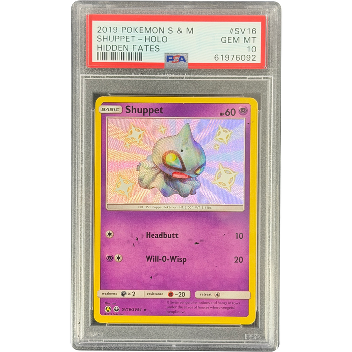 Pokemon Shuppet Holo Hidden Fates SV16/SV94 English Graded Card PSA 10 #61976092