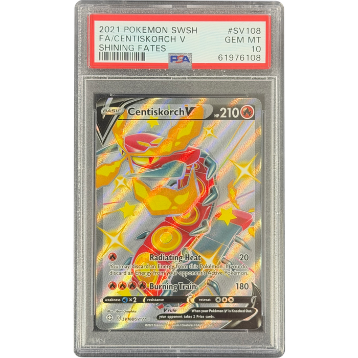 Pokemon Centiskorch V Holo Shining Fates SV108/SV122 English Graded Card PSA 10 #61976108