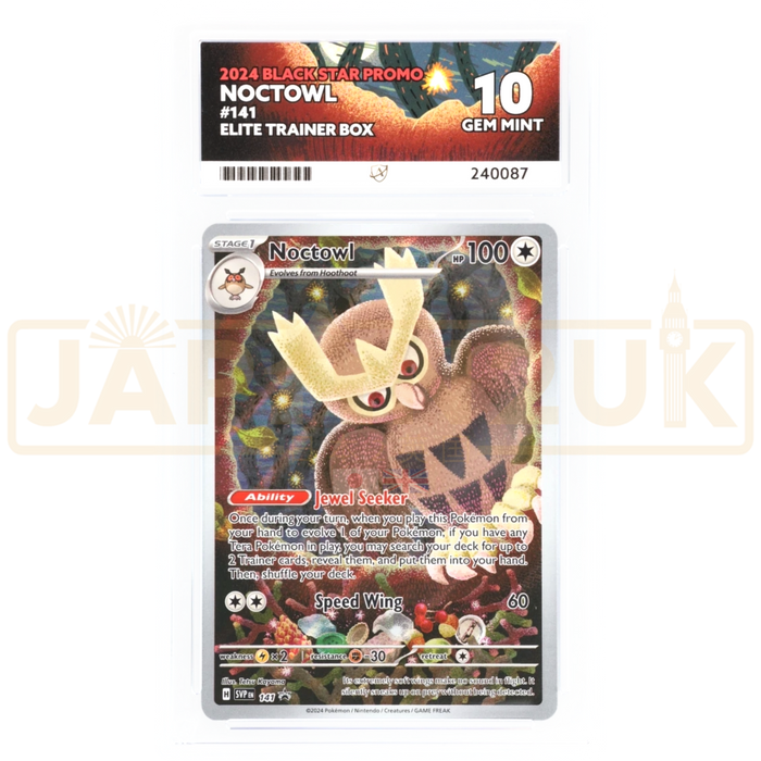 Pokemon Noctowl Stellar Crown Elite Trainer Box Promo SVP EN 141 English Graded Card ACE 10 #240087