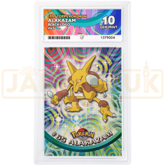 Pokemon Alakazam Topps Black Logo No. 65 English Graded Card ACE 10 #1379004