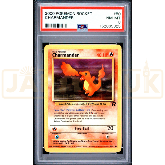 Pokemon Charmander Team Rocket 50/82 English Graded Card PSA 8 #152865805