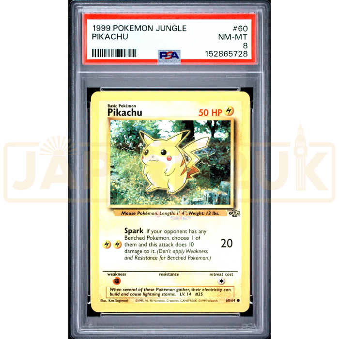 Pokemon Pikachu Jungle 60/64 English Graded Card PSA 8 #152865728