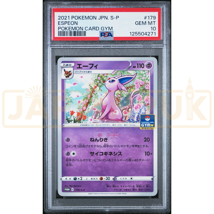 Pokemon Espeon Non Holo Gym Promo Card Pack 6 Promo 179/S-P Japanese Graded Card PSA 10 #125504271