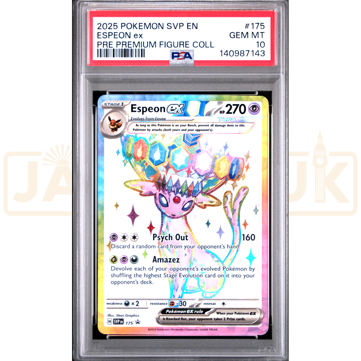 Pokemon Espeon ex Holo Promo SVP EN 175 English Graded Card PSA 10