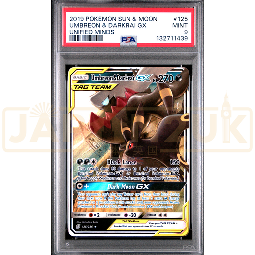 Pokemon Umbreon & Darkrai GX Unified Minds 125/236 English Graded Card —  Japan2UK