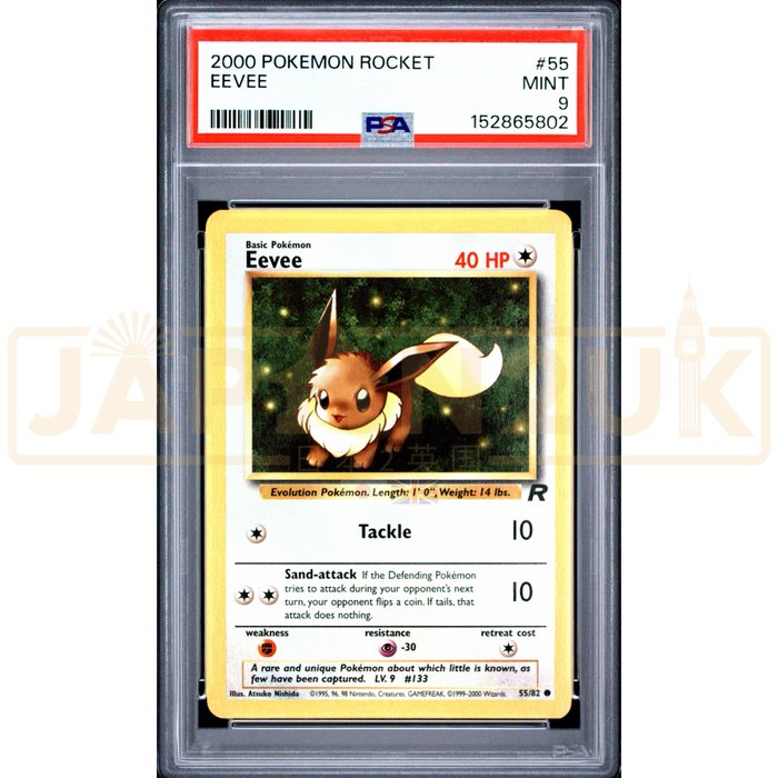 Pokemon Eevee Team Rocket 55/82 English Graded Card PSA 9 #152865802