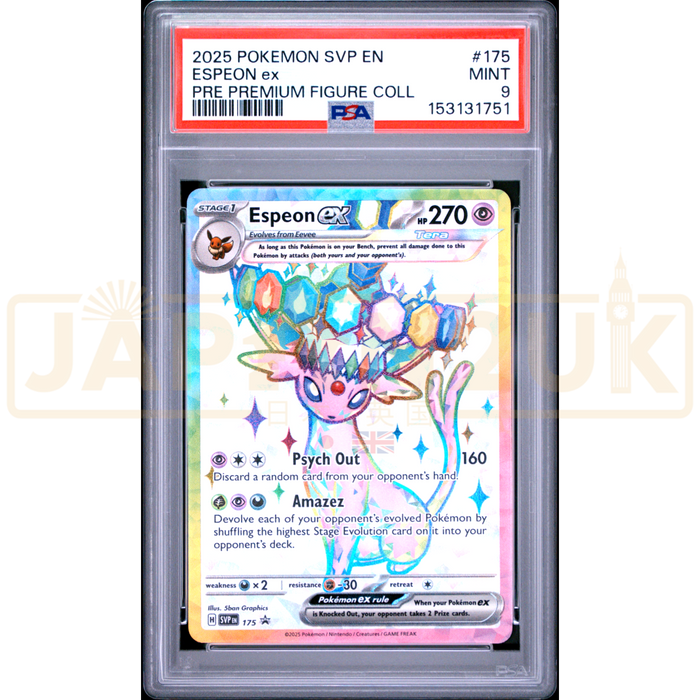 Pokemon Espeon ex Holo Promo SVP EN 175 English Graded Card PSA 9 #153131751