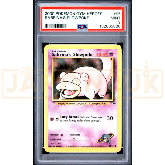 Pokemon Sabrina's Slowpoke Gym Heroes 95/132 English Graded Card PSA 9 #152865800
