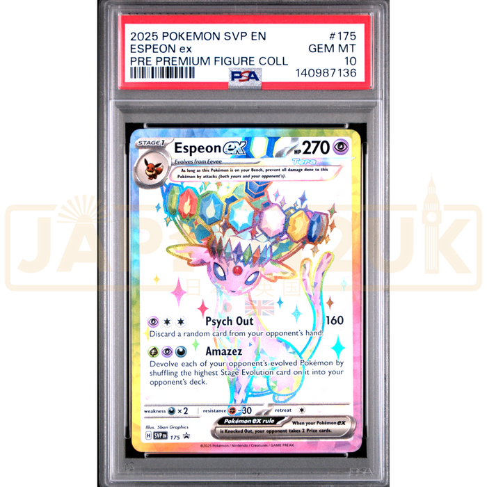 Pokemon Espeon ex Holo Promo SVP EN 175 English Graded Card PSA 10 #140987136
