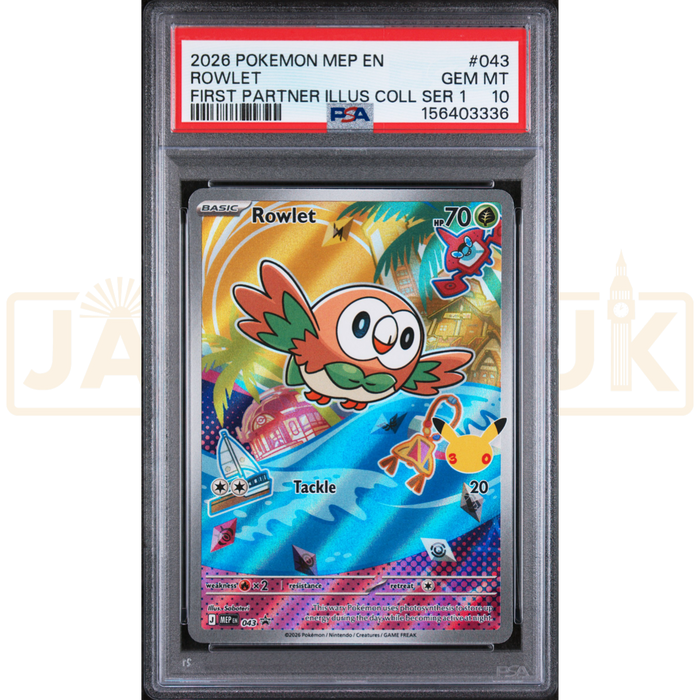 Pokemon Rowlet Promo MEP EN 043 English Graded Card PSA 10 #156403336