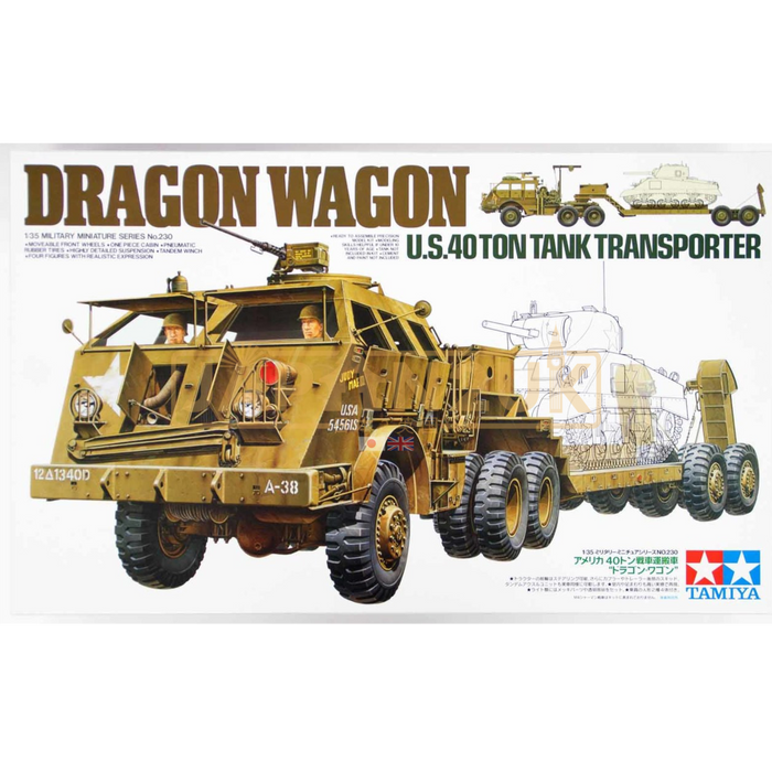 Tamiya Military - US 40 Ton Tank Transporter Dragon Wagon - 1/35 - Model Kit