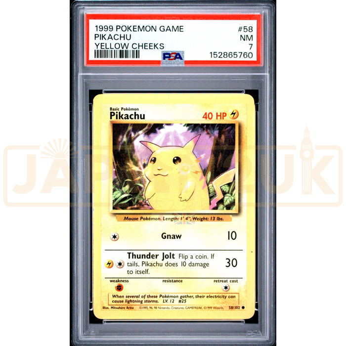 Pokemon Pikachu Base Set 58/102 English Graded Card PSA 7 #152865760
