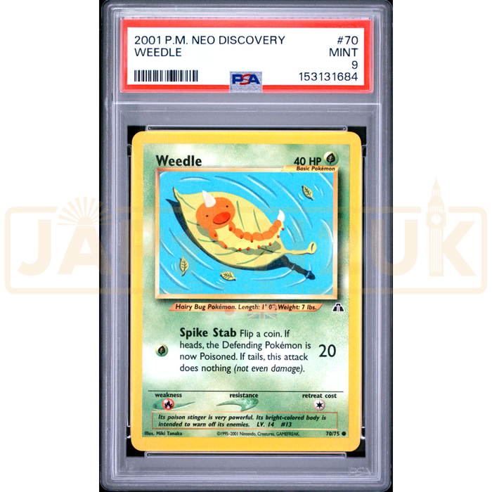 Pokemon Weedle Neo Discovery 70/75 English Graded Card PSA 9 #153131684