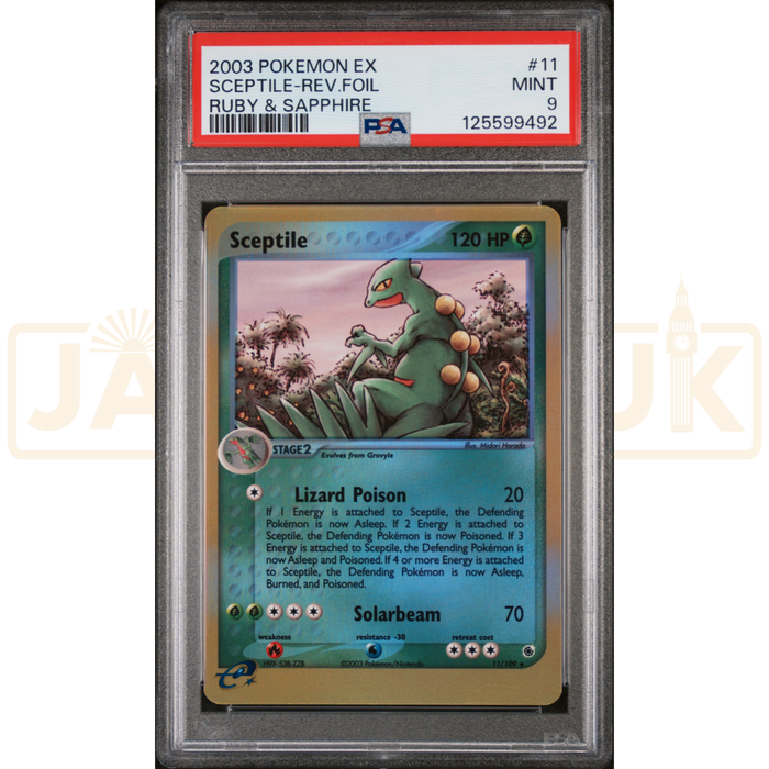 Pokemon Sceptile ex Reverse Holo Ruby & Sapphire 11/109 English Graded Card PSA 9 #125599492