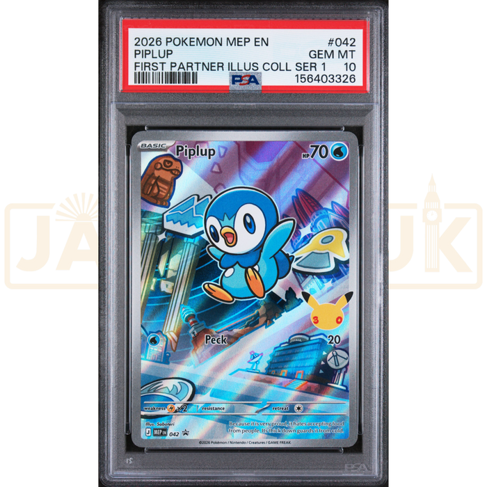 Pokemon Piplup Promo MEP EN 042 English Graded Card PSA 10 #156403326