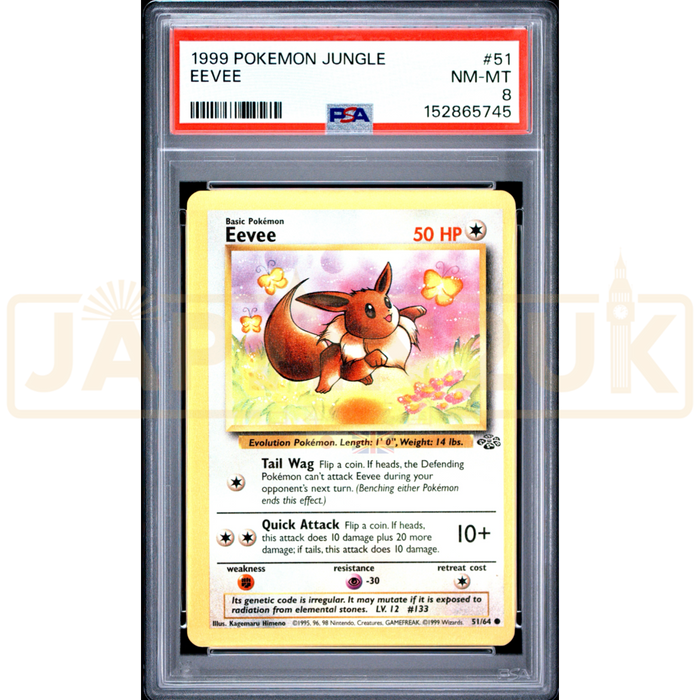 Pokemon Eevee Jungle 51/64 English Graded Card PSA 8 #152865745